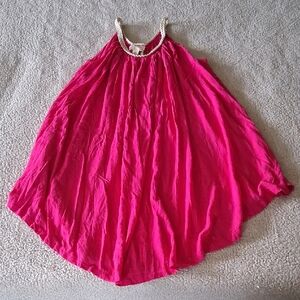 New Sand & Spirit Fuchsia Dress with Braided Neckline